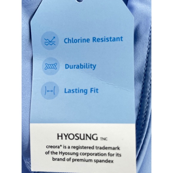 Lands End Tiered Ruffled Swim Skort Light Blue NWOT Size Large 14-16 Pockets - Picture 4 of 11